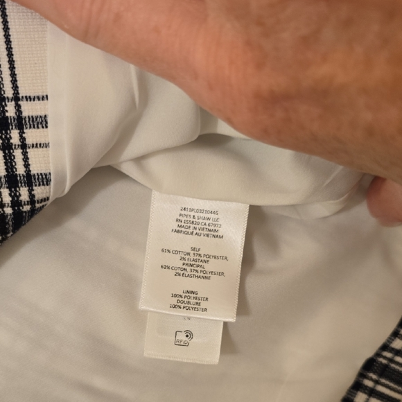 Veronica Beard Monochrome Checkered Vest - Picture 5 of 5